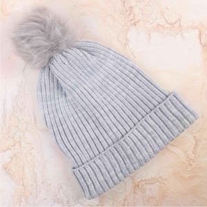 Hat Attack Ribbed Knit Pom Beanie